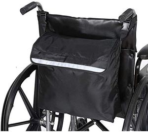 FNCF Rollstuhltasche Hinten Wasserdichte Oxford Rollstuhltasche Große schwarze Rollstuhlrucksack-Aufbewahrungstasche