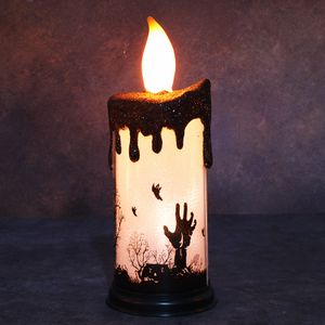 Flammenlose Halloween-Kerzen, flackernde LED Kerzen, batteriebetriebene Kerzen, warmes Licht,Halloween-Dekorationen für drinnen und drauße Dämonenhand