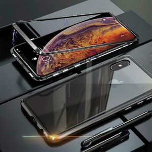 Hülle Magnet für iPhone X / XS Schutzhülle Cover Glas Handy Tasche Panzer Case