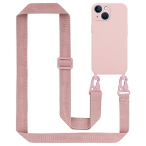 Cadorabo Ochranné pouzdro pro Apple iPhone 13 MINI Case in Pink Řetězové pouzdro na mobilní telefon s nastavitelnou délkou kabelu