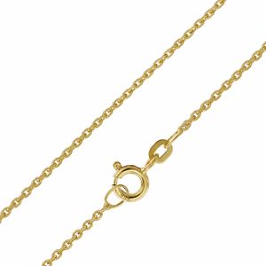 trendor 51896 Goldkette für Anhänger 585 Gold 14 Karat Anker-Halskette 1,3 mm, 50 cm