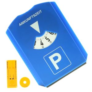 DS Varieties UG Parkscheibe mit Eiskratzer Einkaufschip und Reifenprofilmesser Parkuhr aus Kunststoff Parkuhr Auto blau