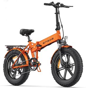 ENGWE EP-2PRO Damen E-Bike Klappräder Fatbike Herren E-Bike Klapprad 20 Zoll mit Akku 48V/13AH, [ Offiziell ] E Mountainbike, Damen E Bike Faltbar Ebikes 150kg Elektrische Fahrrad, Fat Bike Elektrofahrrad Erwachsene Orange