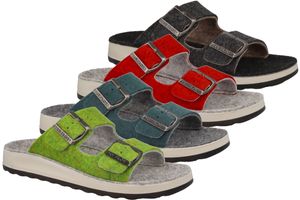 Fly Flot Damen Pantoffel Schnallen Keilabsatz , Größe:41 EU, Farbe:Rot Fly Flot Damen Pantoffel Schnallen Keilabsatz , Größe:41 EU, Farbe:Rot