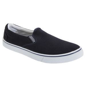 Dek pánská plátěná obuv na jachting DF627 (48 EU) (Navy blue)