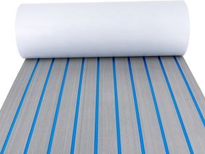 Wykładzina podłogowa EVA Foam Decking Sheet Faux Teak Marine Mat Marine Carpet Cooler Tops Seats Antypoślizgowy samoprzylepny materiał podłogowy do łodzi motorowych RV Yacht Kayak Swimming Pool 95 "x 24"