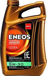 ENEOS ULTRA 5W-30 - motorový olej pre automobily - olej 5w30 - motorový olej - pre automobily skupiny Volkswagen so špecifikáciou LongLife - plne syntetický s jedinečnými organickými prísadami (4 litre)