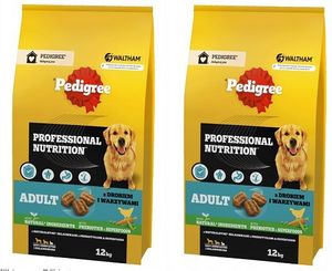 2er Pack Pedigree Professional Nutrition Adult Geflügel & Gemüse 2 x 12 kg Trockenfutter für ausgewachsene Hunde (24 kg)