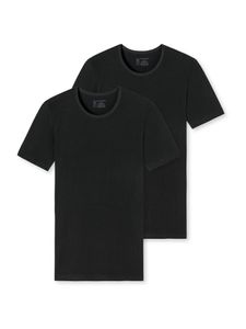 Schiesser 2er-Pack - 95/5 - Organic Cotton Unterhemd / Shirt Kurzarm Komfortabler Rundhalsausschnitt, Perfekter Sitz, Elastische Single-Jersey Qualität