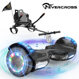EVERCROSS Hoverboard mit Sitz 6,5"  Kart Elektrisch Scooter Hoverkart Bluetooth LED Lichter Erwachsene kinder