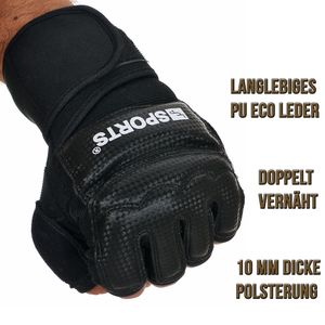 MMA Freefight Handschuhe 10 mm Black Carbon XL