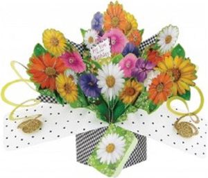 Grußkarte Pop Up Karte Blumen, Glückwunschkarten Blume Blumenstrauß