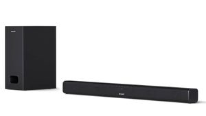 SHARP HT-SBW110 2.1 Slim Soundbar mit externem Subwoofer, 180 W und Bluetooth Wireless Music Streaming. Geeignet für 32-Zoll-TV und größer