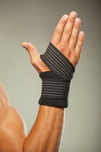 LOREY - Handbandage, Handgelenkbandage aus elastischem Strickband, Hand-Bandage