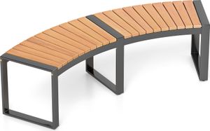 COSTWAY Gartenbank ohne Rückenlehne, Sitzbank wetterfest, Holzbank für 2-3 Sitzer bis 360kg belastbar, Terrassenbank Parkbank Akazienholz