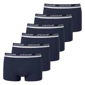 uncover by Schiesser 6er Pack Basic Retro Short / Pant Shorts mit Logo-Webgummibund, Komfortabel und formstabil, In perfekt sitzender, elastischer Single-Jersey-Qualität