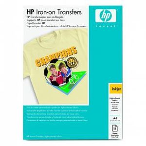 HP A4 (210 x 297 mm) 12 Stck. Transferpapier zum Aufbügeln A4 Inkjet-Papier - 170 g/m² - 210x297 mm - 12 Blatt