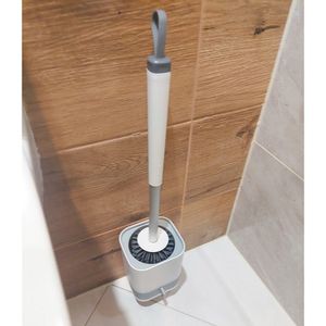 schnappi.shop Toilettenbürsten & -halter Ruhhy Design Silikon WC-Bürste grau/weiß Toilettenbürste inkl. Wandhalterung