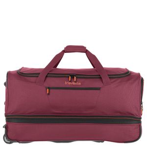 Travelite Basics Doppeldeckertrolley Reisetasche mit Rollen 70cm 98l 2,8kg erw., Farbe:Bordeaux