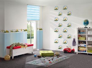 A.S. Création Papiertapete Kids best Friends, Streifentapete Biene Maya, blau, weiss 10,05 m x 0,53 m, 941832, 94183-2
