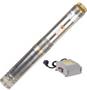 Agora-Tec® 4 Zoll Brunnenpumpe Tiefbrunnenpumpe 550W-4 15m Kabel