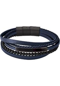 Lotus Style Lederarmband blau mehrreihig Herren Armband LS2144-2/2