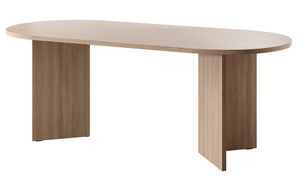 Selsey Essstisch Ovo - Tisch oval, Holzoptik Lindberg Eiche, 204 x 90 cm