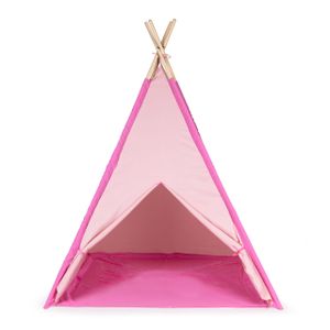 ecotoys - Indianer Tipi Zelt, rosa Wigwam für Kinder