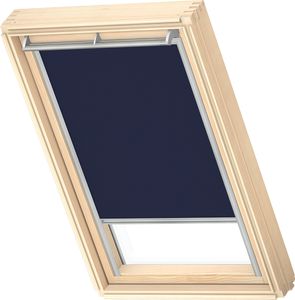 Originálna zatemňovacia roleta VELUX pre strešné okno VELUX MK06, tmavomodrá, sivá vodiaca lišta