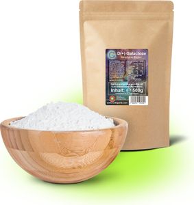D-Galactose 500g feinstes Pulver | Reinheit >99% | Schleimzucker | Schweizer Markenqualität | vegan aus Akazie | hohe Löslichkeit | 45-70% Süßkraft