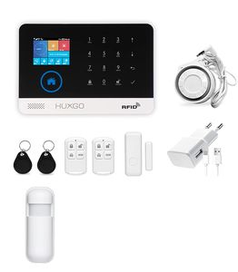 HUXGO HXA003 WLAN + GSM Funk Alarmanlage mit Bewegungssensor, Alarm für Büro, Haus, Wohnung, Garage, Steuerung über das Handy, TUYA Smart App