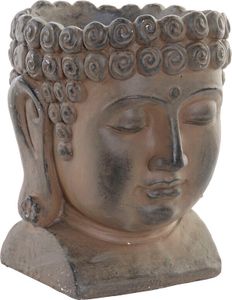 Blumentopf DKD Home Decor 26 x 25 x 30 cm Fiberglas Buddha