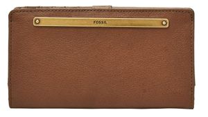 FOSSIL Leder Geldbörse Liza Slim Bifold Wallet Medium Brown braun