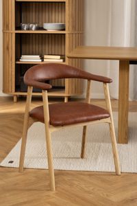 Armlehnstuhl >Addi< (2er-Set) in Braun, Polyurethan- 56x75,5x54cm (BxHxT)