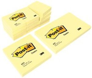 Post-it Haftnotiz Notes 654 76x76mm 100Blatt gelb