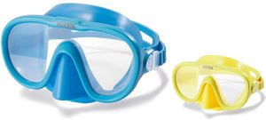 INTEX Schwimmbrille Taucherbrille Schnorchelbrille Schwimmmaske Farbe gelb oder blau empfohlen ab 8 Jahren