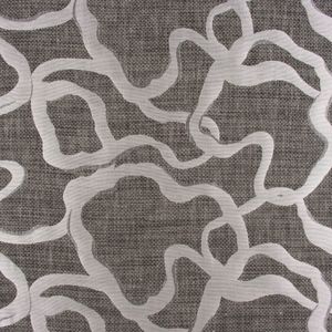Dekostoff Jacquard beidseitig Labyrinth Liniengeflecht grau silber 1,60m Breite