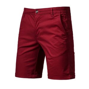 Herren Einfarbige Casual Shorts Sommer Strandhose Elastische Taille Shorts,Farbe:Claret,Größe:38