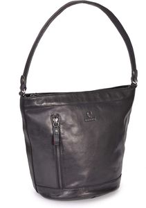 DONBOLSO Damen Handtasche Bucket I Große Umhängetasche aus Echtleder | Qualitative Henkeltasche in Schwarz | Hochwertige Handtasche als Shopper für stilvolle Frauen