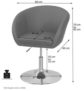 Heinz Hofmann Lounge-Chair / Drehsessel braun/chrom