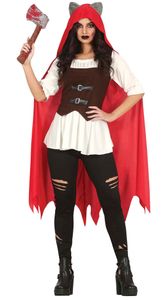 Rotkäppchen Halloween Kostüm für Damen, Größe:M