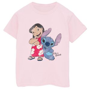 Lilo & Stitch - "Classic" T-Shirt für Mädchen BI603 (116) (Babyrosa)