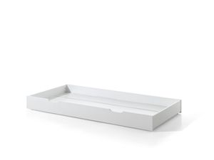 Bettschubkasten >DALLAS< in Weiß aus Massive Kiefer - 198,5x18,5x94cm (BxHxT)