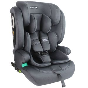XOMAX Kindersitz ISOFIX Gruppe 1/2/3 (9-36 kg) | i-Size ECE R129  | Höhenverstellbar | Mitwachsend | 5-Punkt-Gurt | Abnehmbarer & Waschbarer Bezug |,Farbe:Anthrazit