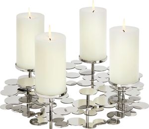 Lambert Cloud Adventskranz Edelstahl poliert H11,5  D 42cm 46196