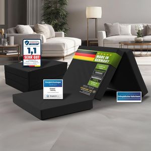 Klappmatratze 120x200x12cm ✔anthrazit ✔TRAVEL ✔Erwachsene ✔ Kinder ✔ direkt vom Hersteller shogazi ® Manufaktur Germany