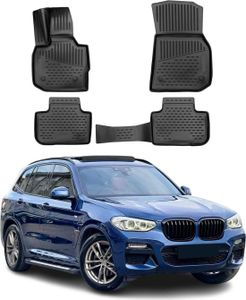 2017-2024 BMW X3 G01 dywaniki podłogowe TPE czarne 4 szt