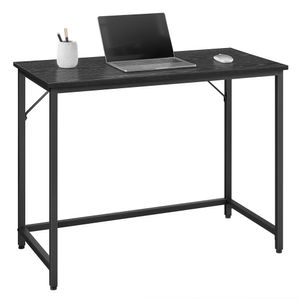 VASAGLE Schreibtisch, Computertisch, schmaler Bürotisch, einfacher Aufbau, 100 x 50 x 75 cm, Stahl, Industrie-Design, schwarz DWL041B56