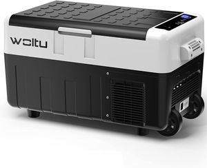 WOLTU Auto Kühlbox, tragbare Gefrierbox, mit Rollen, 30 L, mit USB-Schnittstell