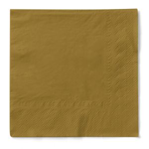 Serviette in Gold aus Tissue 3-lagig, 33 x 33 cm, 100 Stück